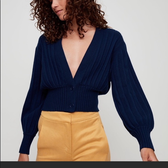 Aritzia Sweaters - Sold-Aritzia Wilfred New Plunge Front Cardigan